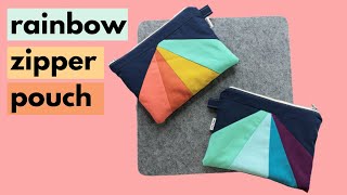 Impress your friends with this cute rainbow pouch!