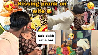 Kissing Prank On Wife 24 Hours? ||  Epic reaction of wife |prank on indian wife|SakshiBabaOfficial