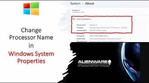 how to change processor name in window 11,10.Tutorial.