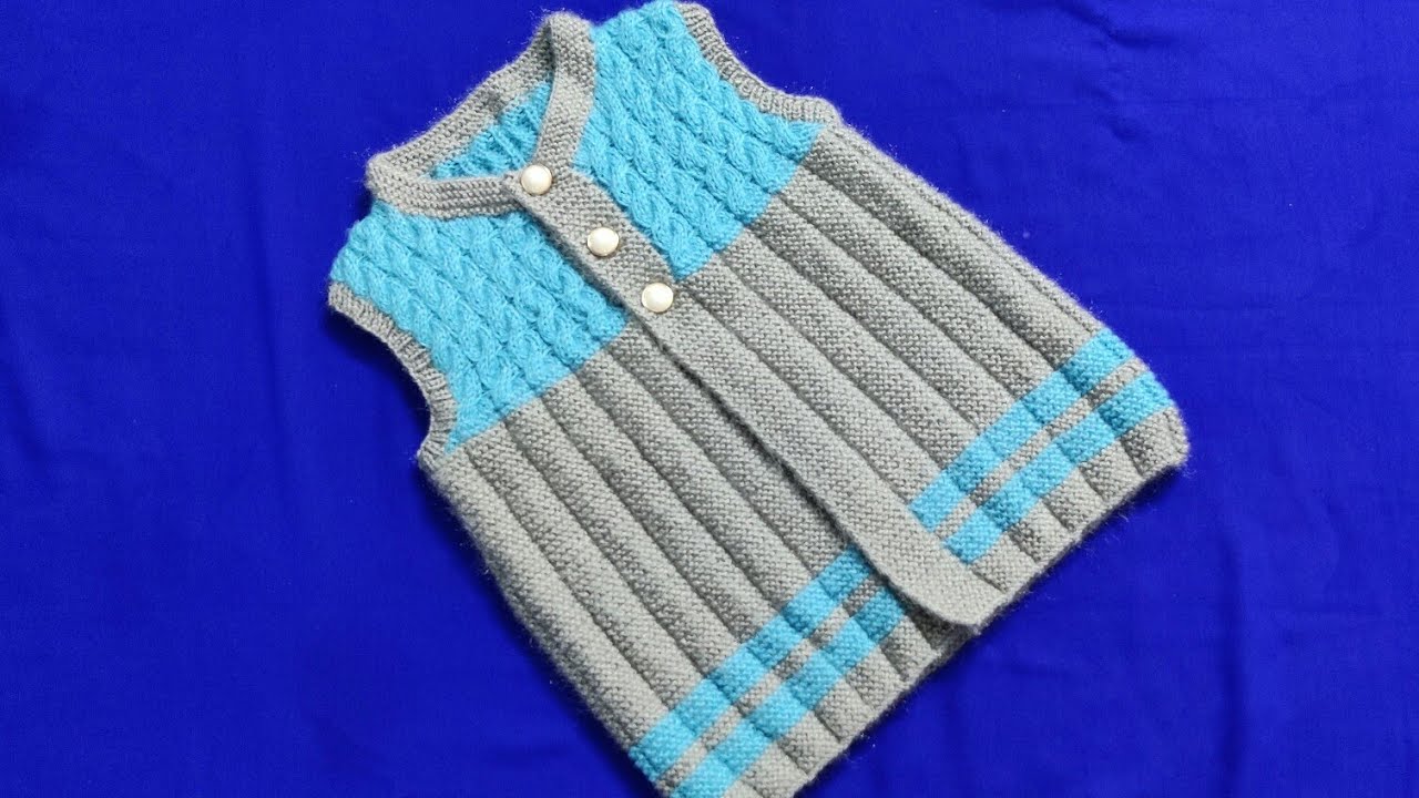 Latest unique Two color Sweater design for 2 to 4.5 year old baby|Front|Part-4|Woolen Tutorial#82