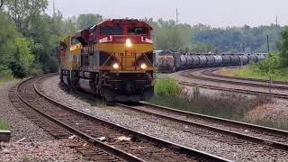 TRAFFIC JAM ALERT 2! 23rd street action with multiple meets, K5LLA horns, KCS, UP, BNSF & more!