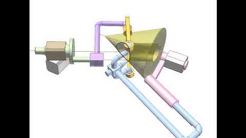 Mechanism for drawing intersection of cone and cylinder 2