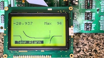 Plotting +/- temperatures on a GLCD, Rotary Encoder Max Alarm with code Beginners uC MikroC