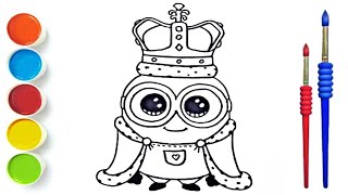 How to Draw Minion King Bob (Step by Step)