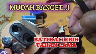 cara mengganti baterai earbud tws / headset bluetooth