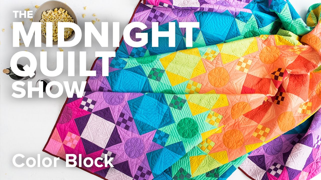 Color Block Drunkard's Path Quilt (When the kids are away...) | Midnight Quilt Show