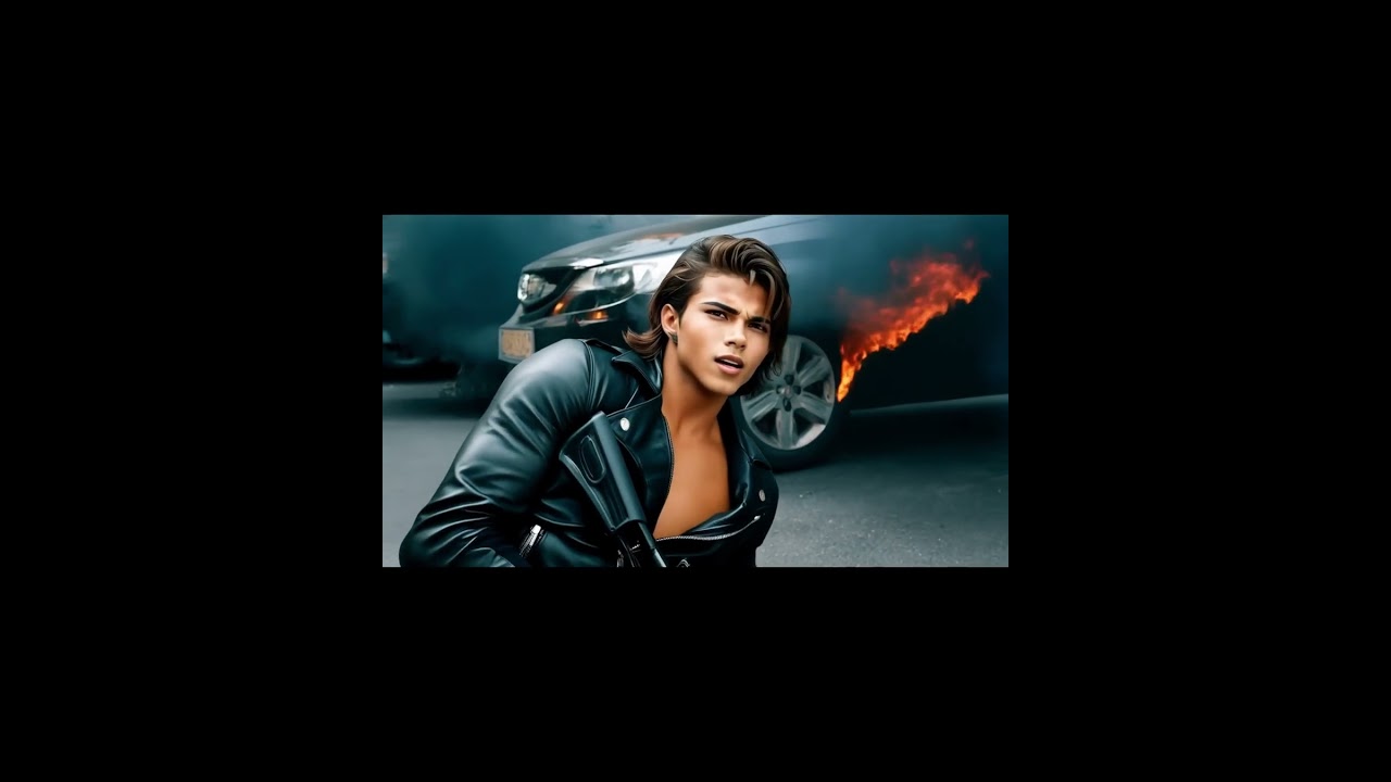 biker, bad guy in leather jumpsuits, black,