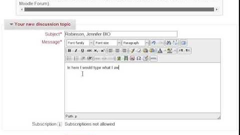 Moodle 2 Orientation Forum