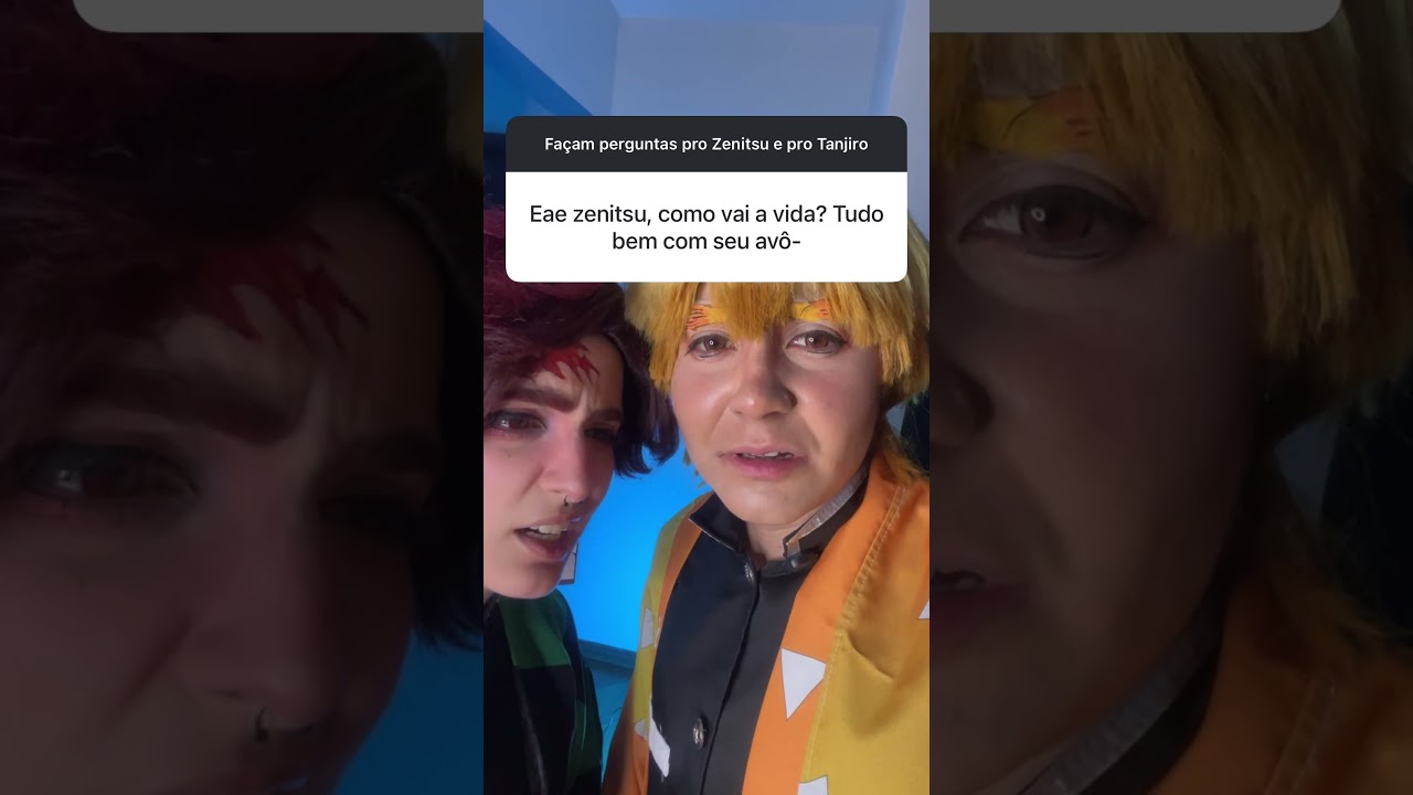 TANJIRO E ZENITSU RESPONDEM!! #cosplay #kimetsunoyaiba #demonslayer @Nandalorenzine