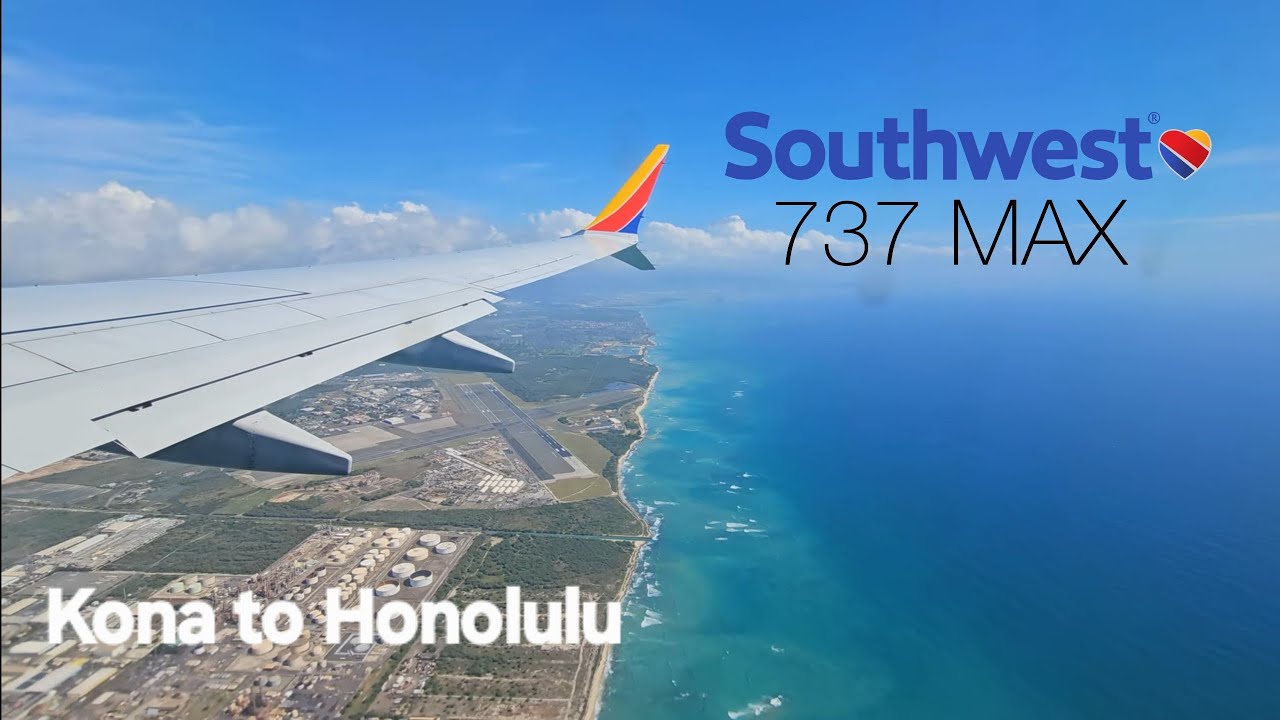 [4K][60fps] Kailua Kona KOA Honolulu HNL Southwest Airlines Boeing