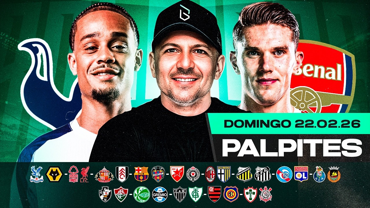 PALPITES DE FUTEBOL PARA 22 02 2026 (DOMINGO) | Boleiros Tips