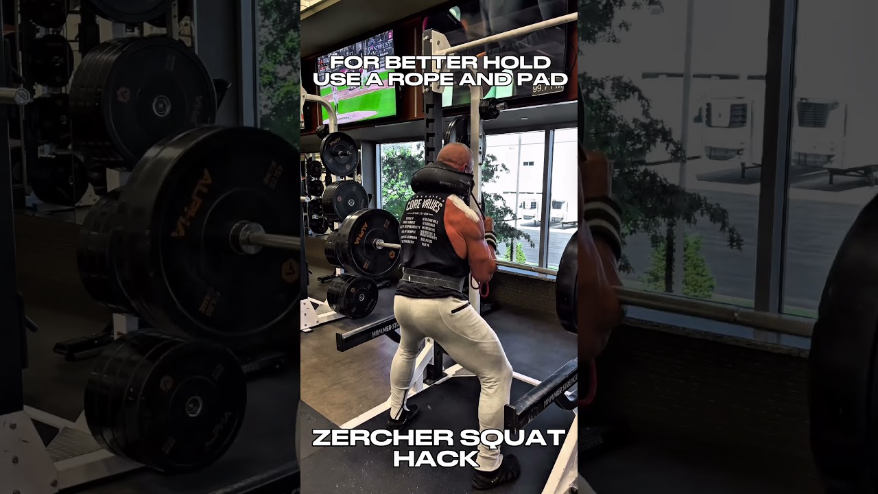 ZERCHER SQUAT HACK #squat #workout #hack #motivation #zerchersquats