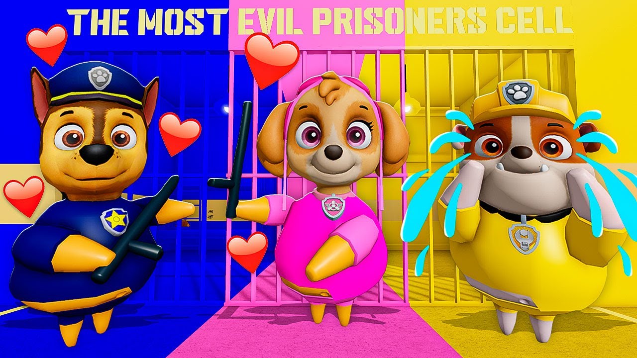 BABY PAW PATROL BARRY FALL IN LOVE WITH BABY SKYE BARRY Roblox Prison Obby 