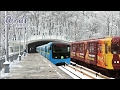 Зимнее метро Киев, поезд, Kiev Metro in the winter.