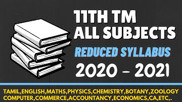 TN 11th All Subjects Reduced Syllabus 2020 - 2021 | TM | With PDF link