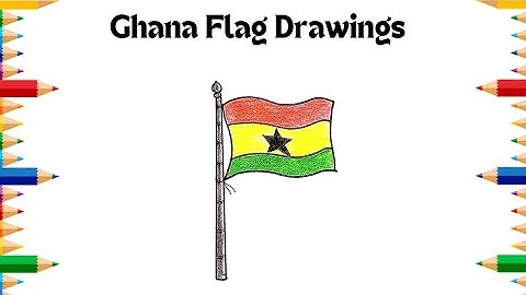 Ghana National Flag Drawing | How To Draw Flag Of Ghana