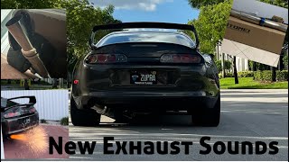 Insane 6 speed Supra sounds with new Tomei exhaust *Revs/Fly bys/2step*