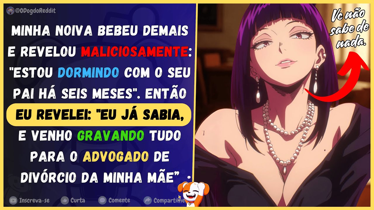 Noiva bebeu e revelou maliciosamente: Estou dormindo com o seu pai. Então eu revelei: Eu já sabia...