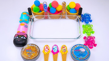 Mixing Random Things Into Glossy Slime! SATISFYING SLIME SMOOTHIE! Relaxing Slime Videos!