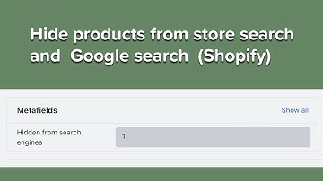 How to hide products from search in Shopify