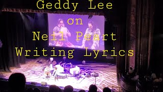 Neil Peart Writing Lyrics - Geddy Lee + Jack Black @ Los Angeles 11/28/2023