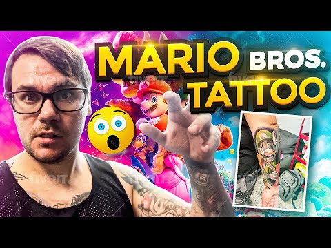 A Great Start to this Epic Super Mario Bros. Tattoo Sleeve For Chelsea!