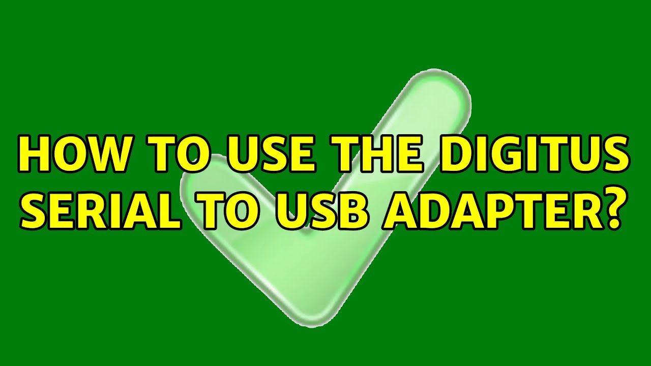 Ubuntu: How to use the Digitus Serial to USB Adapter? - YouTube