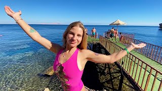 ЕГИПЕТ ЗИМОЙ. ПЛЯЖ И МОРЕ В ШАРМ ЭЛЬ ШЕЙХ. ОТЕЛЬ THE GRAND HOTEL SHARM EL SHEIKH. ОТДЫХ В ЕГИПТЕ.