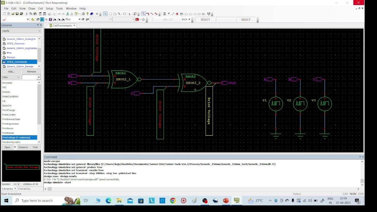 Full Adder design using tanner in Mentor Graphics, Full Adder , tanner