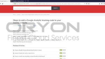Steps to add a Google Analytic tracking code to your Joomla website