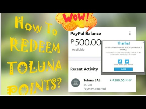 HOW TO REDEEM TOLUNA POINTS TO PAYPAL #redeempoints #tolunapoints #tolunasurvey #paypaltoluna