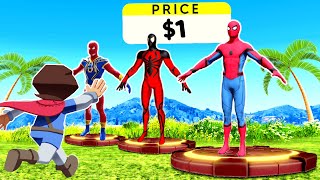 Buying EVERY SPIDERMAN For $1 In GTA 5!