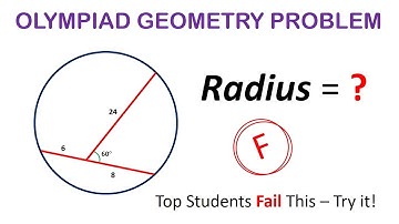 Geometry Olympiad Problem Solved | Find the Radius of the Circle Step by Step Solution Explained