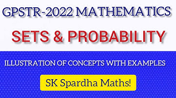 GPSTR| MATHEMATICS| SETS & PROBABILITY DESCRIPTIVE & Mcqs| #skspardhamaths #gpstrmathssciencedescrip
