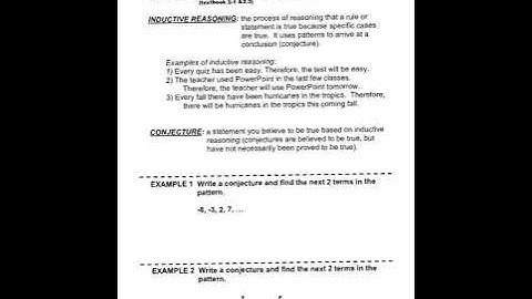 2.2 Inductive and Deductive Reasoning