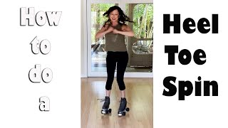 How To Rollerskate -  2 FOOT SPIN - BEGINNER through ADVANCED ~ USA ROLLER SPORTS Certified Coach