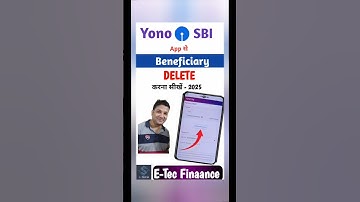 sbi yono se beneficiary delete kaise kare | how to delete beneficiary in yono sbi