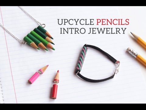 Upcycle Pencils Intro Jewelry Back To School Diy Earrings Necklace Bracelet Youtube