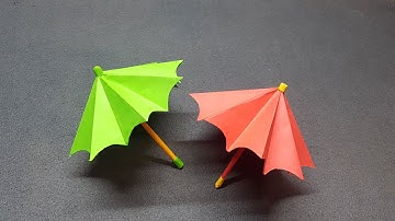 How to make a paper umbrella that open and close | POP UP umbrella | Origami Umbrella by cute Craft