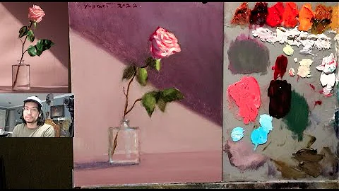 Oil Painting Tutorial | Still Life of a Pink Flower + New Sales!