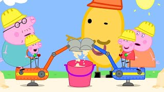 peppa pig official channel peppa pig and george drive real diggers