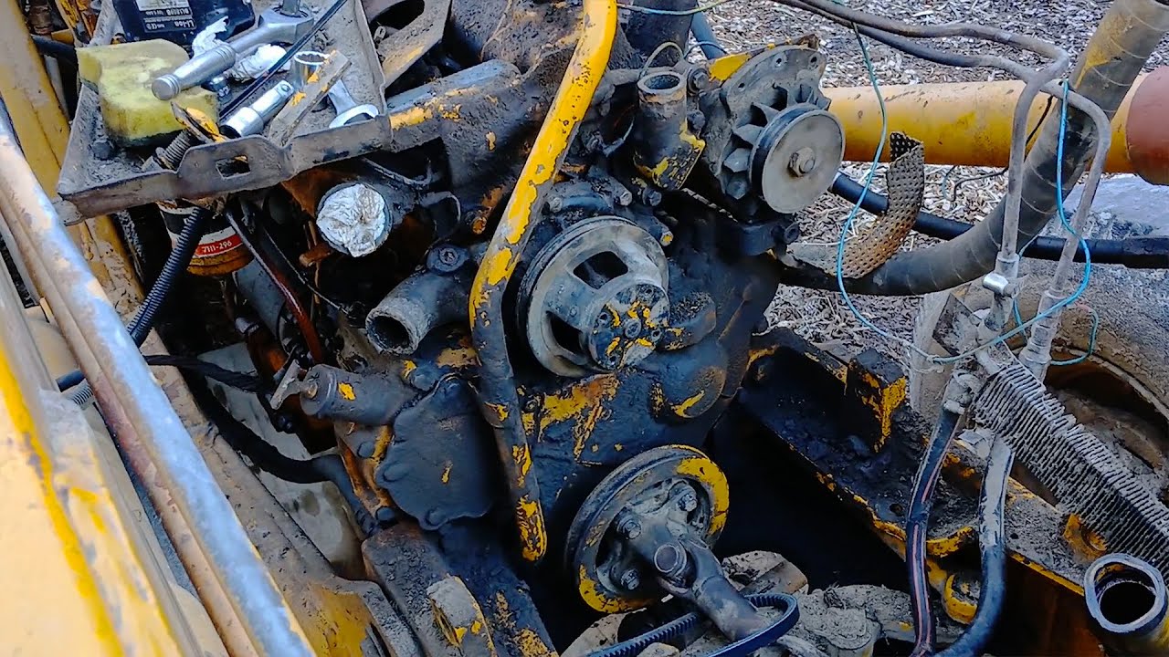 Backhoe Water Replacing the water pump on our backhoe - Ep19 - YouTube