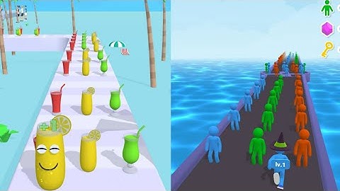 Juice Run VS Giant Rush -Gameplay ios, Android walkthrough | Juice run vs Giant Rush