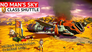 Crashed Orange/Gray S-Class Shuttle in No Man