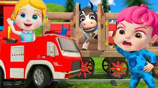 Train Park Song  I'm on a train | Car Song with Little Chicks |  Nursery Rhymes | Kindergarten Kids