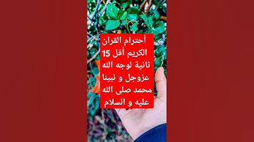 أحترام القران الكريم ♥️