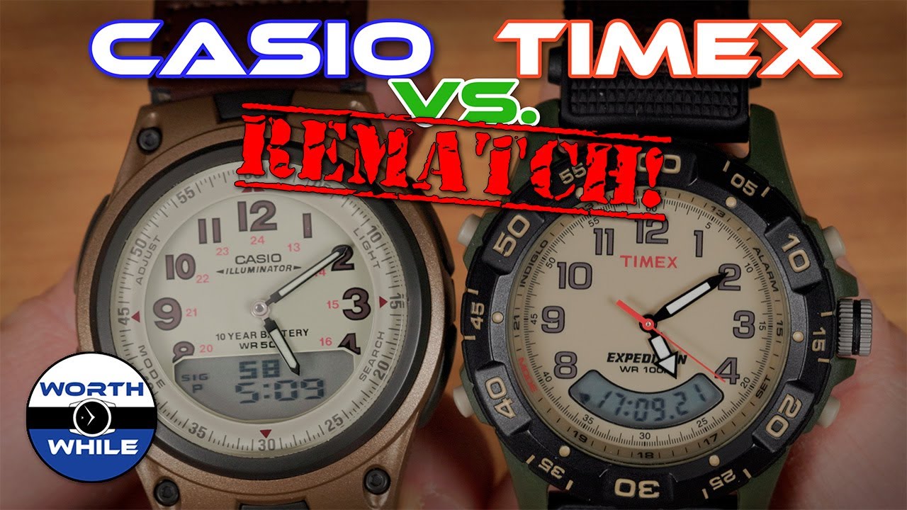 Timex Casio Timex vs Casio REMATCH! Timex Expedition vs Casio AW-80. Watch Review ...