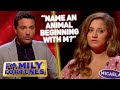 Name an animal beginning with M? Family Fortunes 2020