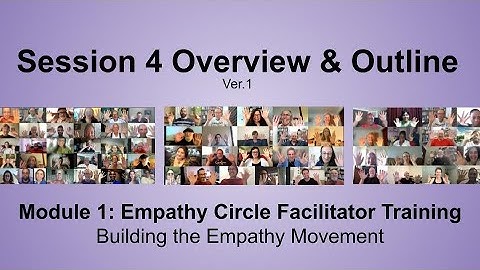 Session 4 Outline and Overview - Empathy Circle Facilitator Training