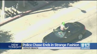 Police Chase Ends In Strange Fashion